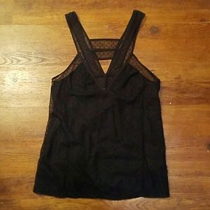Strappy lace tank top